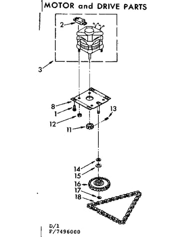 Motor and drive parts