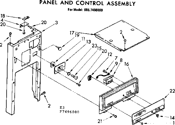 Panel and control assembly