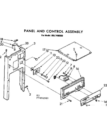 Panel and control assembly