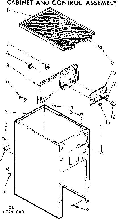 Cabinet and control assembly