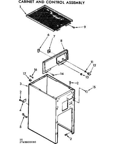Cabinet and control assembly