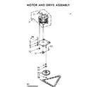 Kenmore 6657498000RO motor and drive assembly diagram