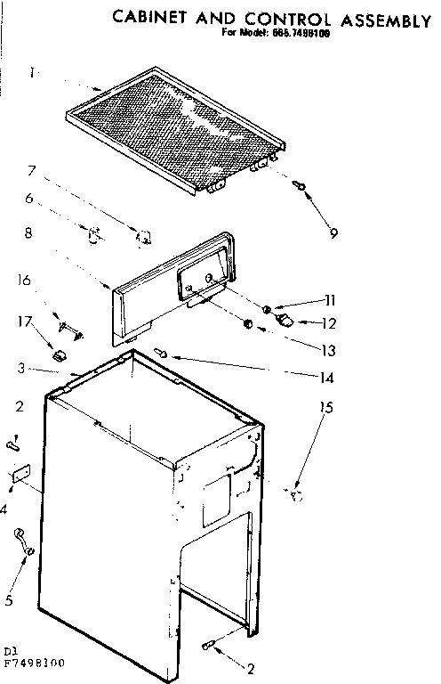 Cabinet and control assembly