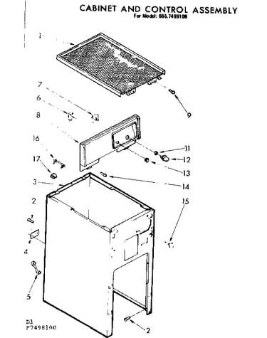 Cabinet and control assembly