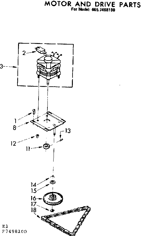 Motor and drive parts