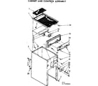 Kenmore 6657499001 cabinet and control assembly diagram