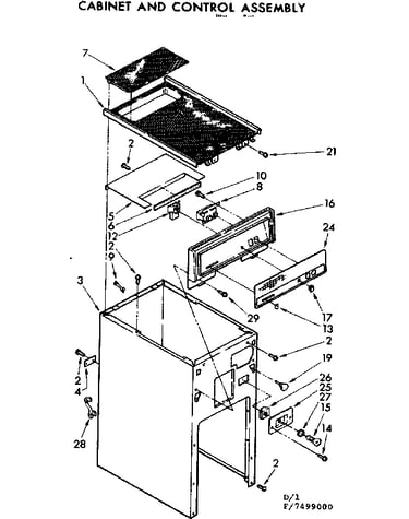 Cabinet and control assembly