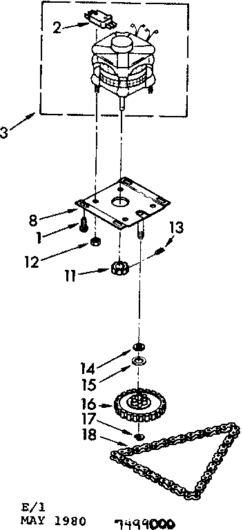 Motor and drive assembly