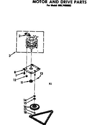 Motor and drive parts