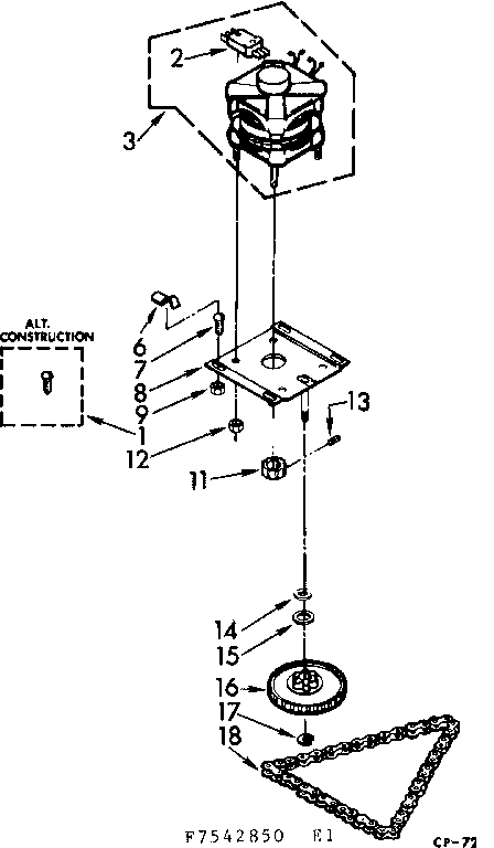 Motor and drive assembly