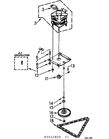 Motor and drive assembly