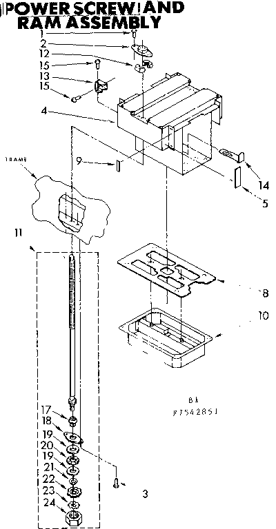 POWER SCREW & RAM ASSEMBLY