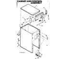 Kenmore 6657542851 cabinet and control assembly diagram
