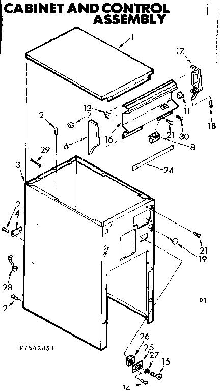 Cabinet and control assembly