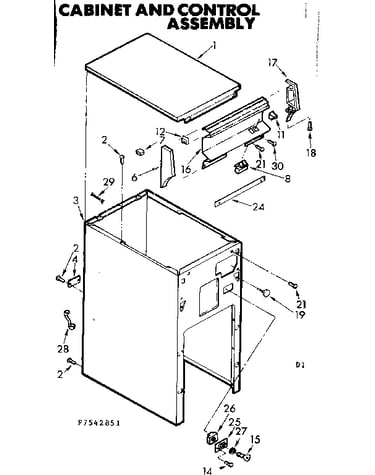 Cabinet and control assembly