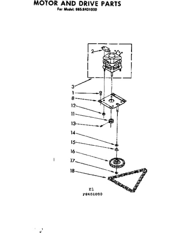 Motor and drive parts