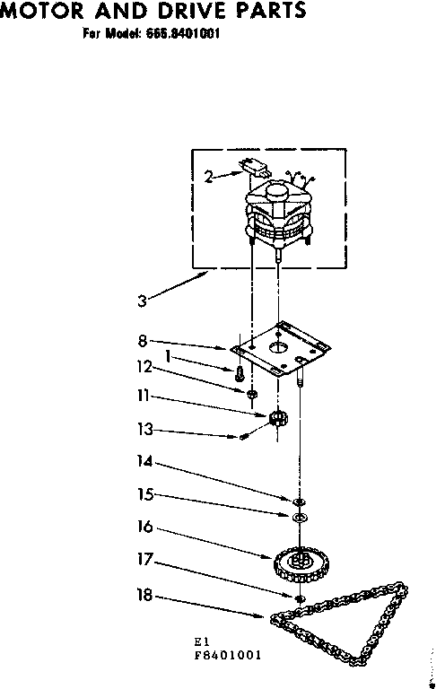 Motor and drive parts