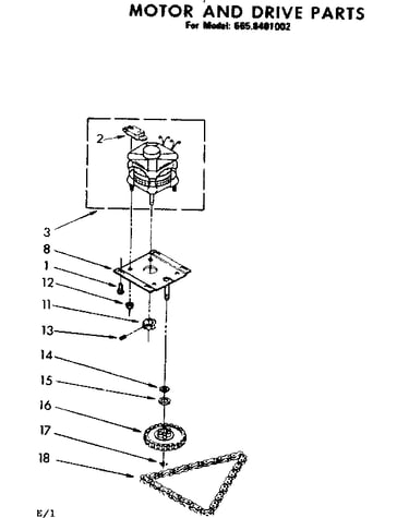 Motor and drive parts