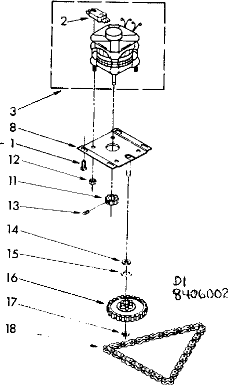 Motor and drive assembly