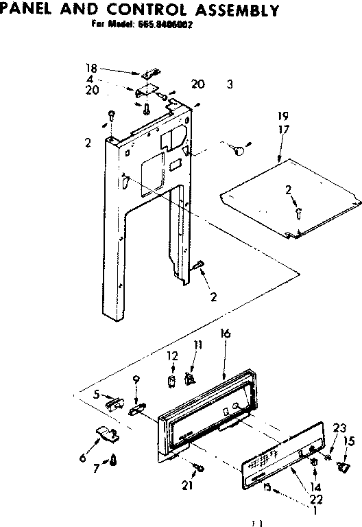 Panel and control assembly