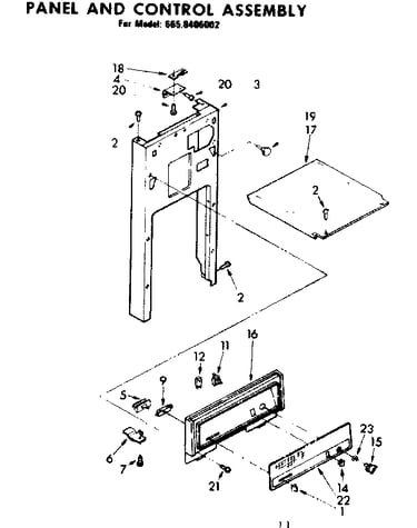 Panel and control assembly