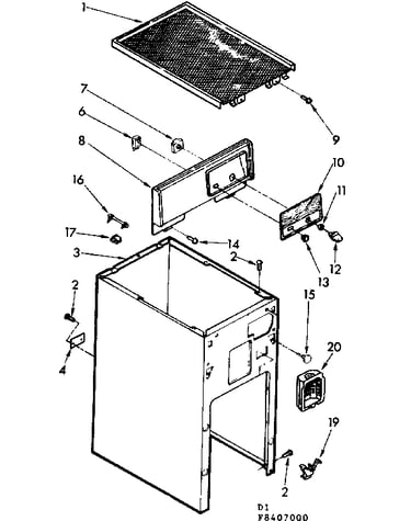 Cabinet and control assembly