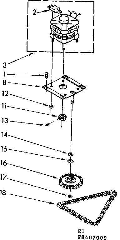 Motor and drive assembly