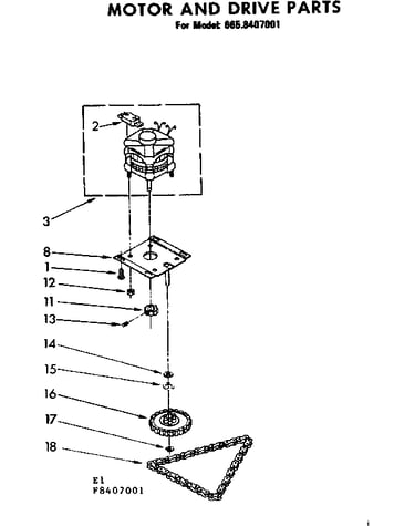 Motor and drive parts