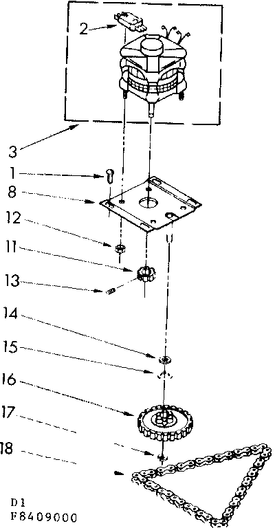 Motor and drive assembly