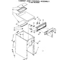 Kenmore 6658409000 cabinet and control assembly diagram