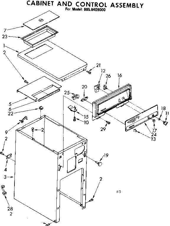 Cabinet and control assembly