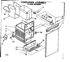 Kenmore 6658409001 container assembly diagram