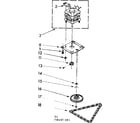 Kenmore 6658409001 motor and drive assembly diagram