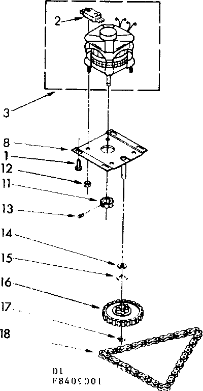 Motor and drive assembly