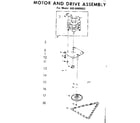 Kenmore 6658409002 motor and drive assembly diagram