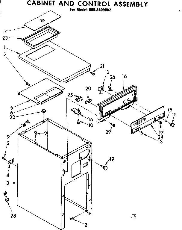 FRONT AND CONTROL PARTS