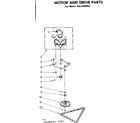 Kenmore 6658409003 motor and drive parts diagram