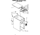 Kenmore 6658415000 cabinet and control parts diagram