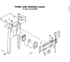 Kenmore 66584169900 panel and control parts diagram