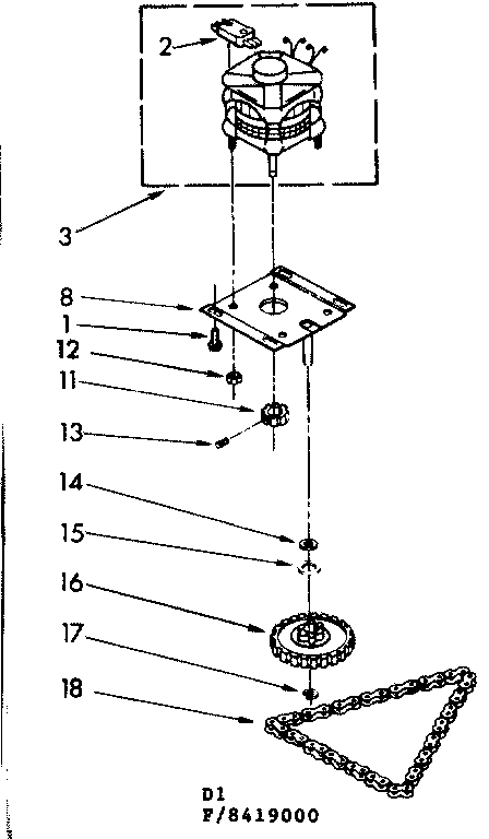 Motor and drive parts