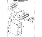 Kenmore 6658419000 cabinet and control parts diagram