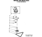 Kenmore 6658419001GO motor and drive parts diagram