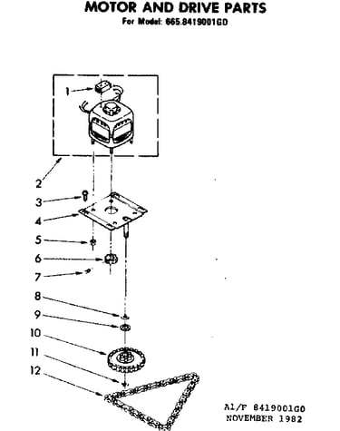 Motor and drive parts