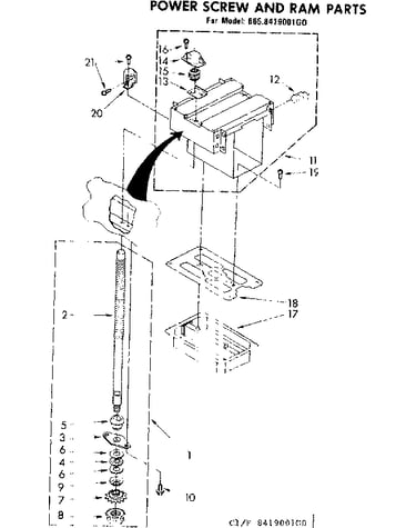 Power screw and ram parts