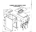 Kenmore 62284199910 cabinet and control parts diagram