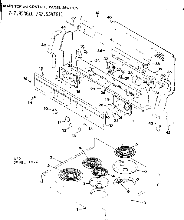 Main top and control panel section
