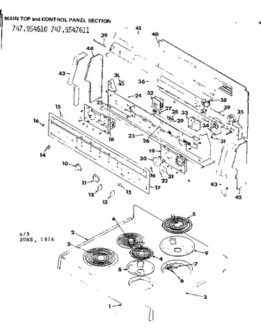 Main top and control panel section