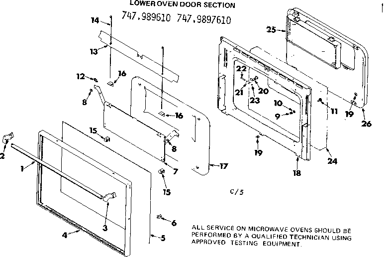 LOWER OVEN DOOR SECTION