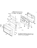 Lower oven door section