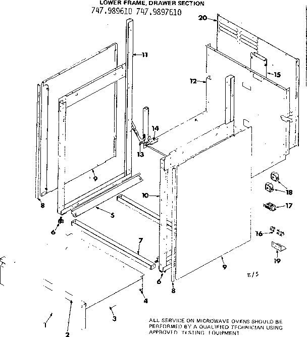 LOWER FRAME AND DRAWER SECTION